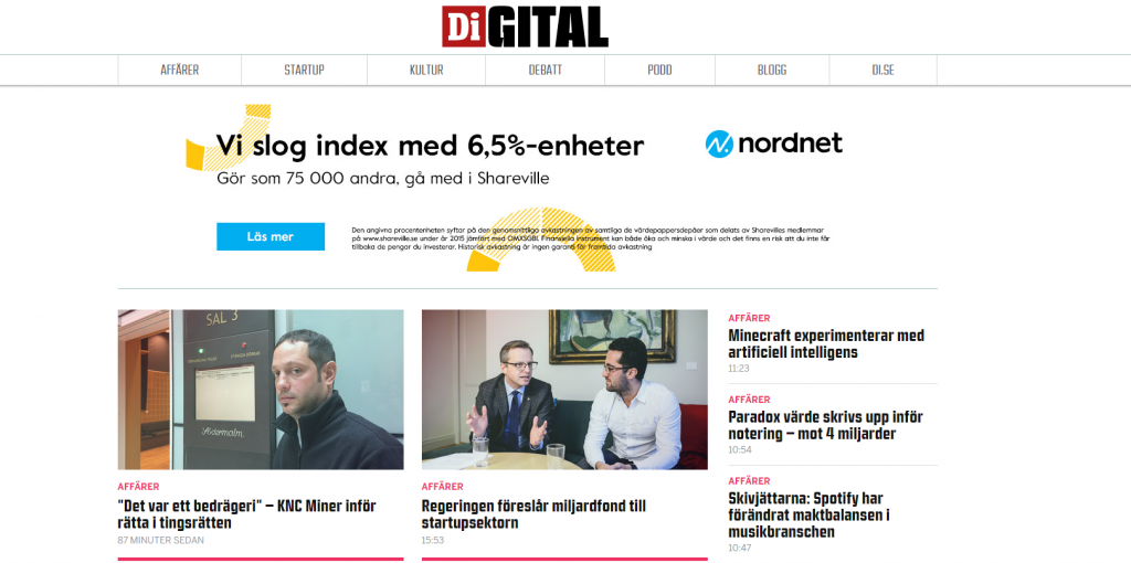 Nordnet Nordnet, Di Digital